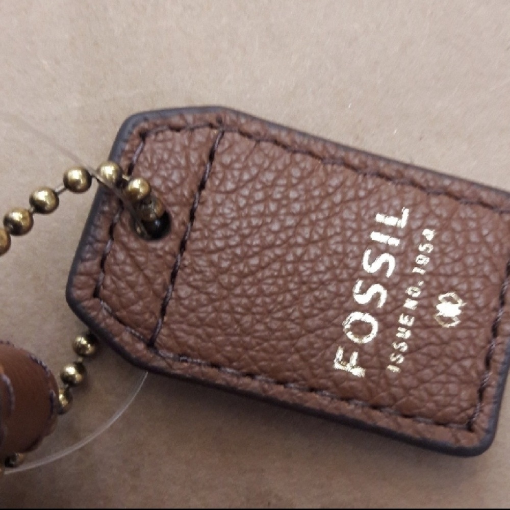 NWT FOSSIL LEATHER CROSSBODY BAG MESSENGER PURSE - Picture 8 of 8
